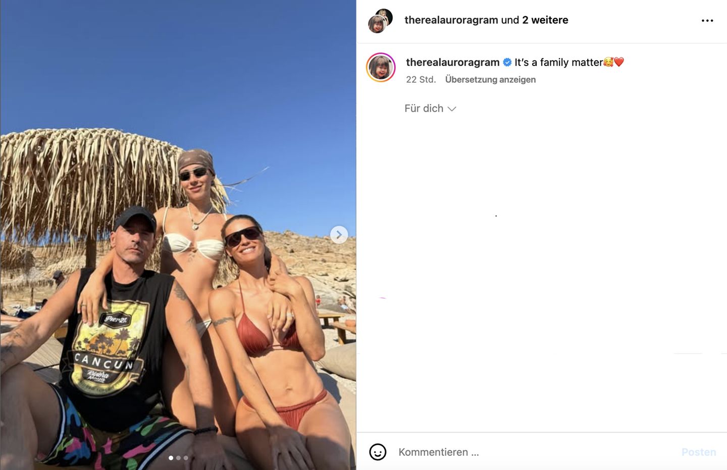 21. Juli 2025: Michelle Hunziker urlaubt mit Tochter Aurora und Ex Eros Ramazzotti Vip-News: Michelle Hunziker urlaubt mit Tochter Aurora und Ex Eros Ramazzotti