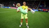 Frauen-EM: Die Italienerinnen Rachele Baldi und Giada Greggi feiern den Halbfinaleinzug