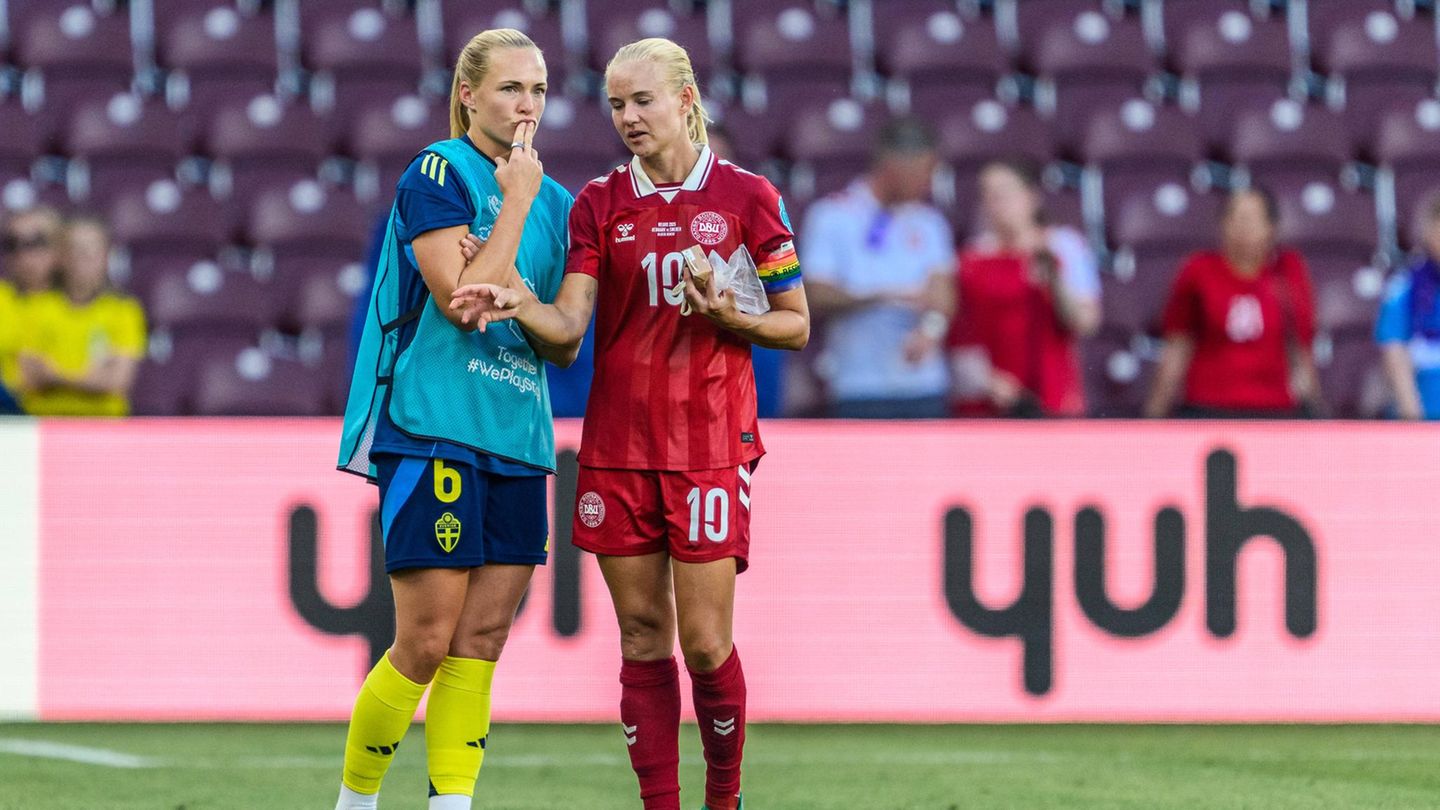 Magdalena Eriksson (Schweden) und Pernille Harder (Dänemark) Frauen-EM: Magdalena Eriksson (Schweden) und Pernille Harder (Dänemark)