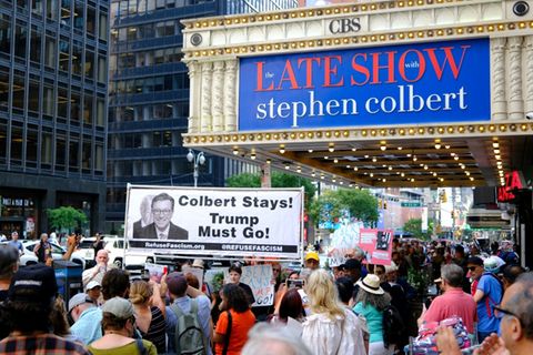 Protest gegen Absetzung der "Late Show"