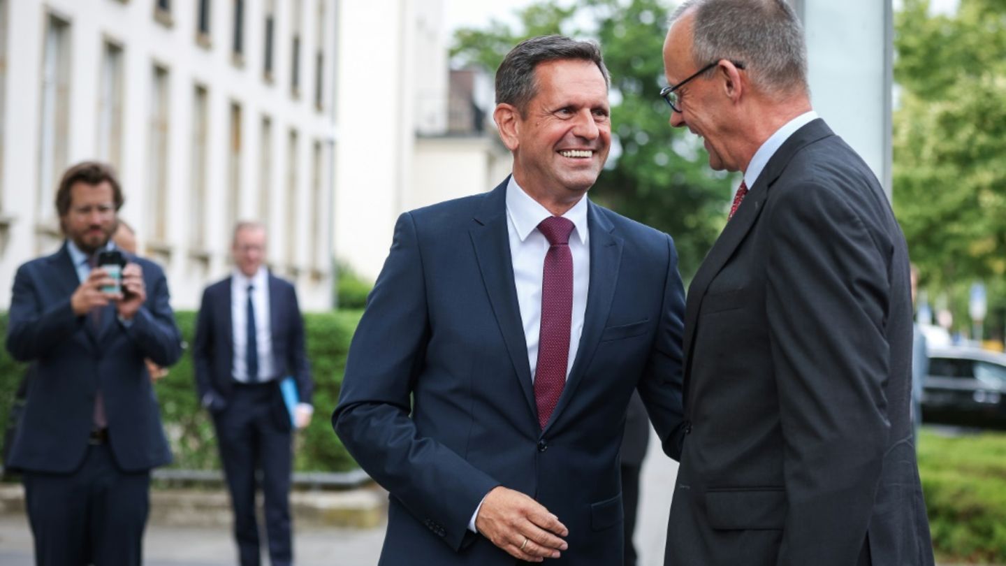 Lies (l.) und Merz in Hannover