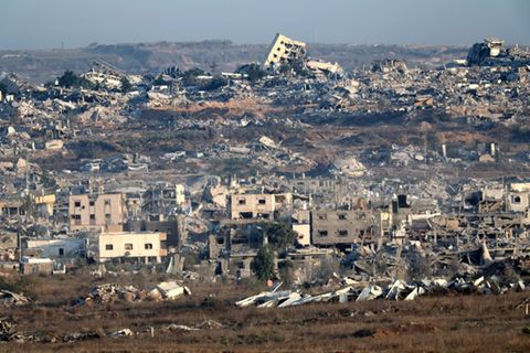 Zerstörte Häuser im Gazastreifen