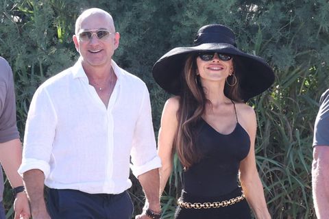 Jeff Bezos und Lauren Sánchez auf dem Weg zu einem Beach-Club in Saint-Tropez