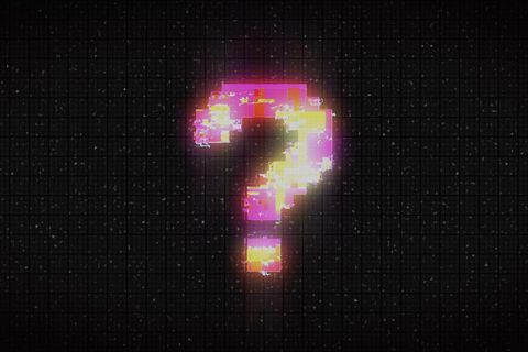 Quiz: ein Fragezeichen vor schwarzem Hintergrund