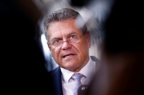EU-Handelskommissar Maros Sefcovic am 15. Mai in Brüssel