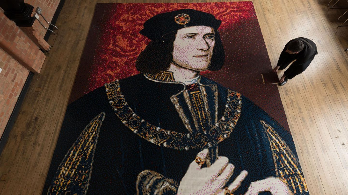 Lego-Mosaik von König Richard III.