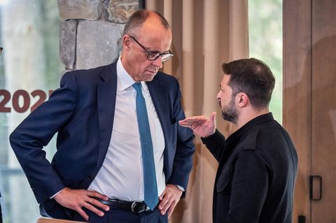 Friedrich Merz und Wolodymyr Selenskyj beim G7-Gipfel in Kanada