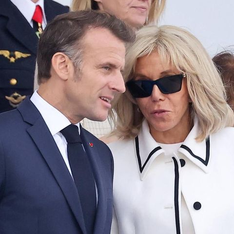 Emmanuel Macron und seine Frau Brigitte bei den Feierlichkeiten zum französischen Nationaltag