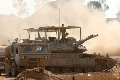 Israelisches Militär an der Grenze zum Gazastreifen
