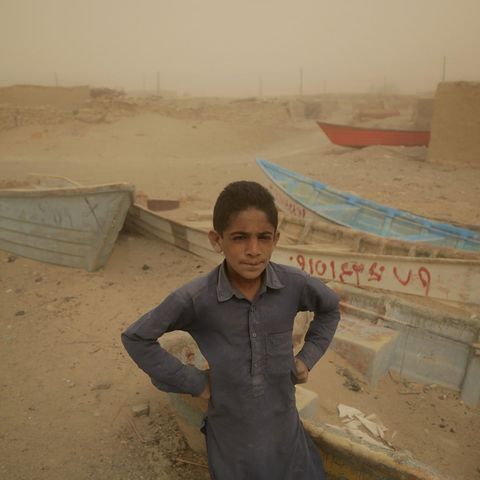 Seit Jahren wird der Iran von heftigen Dürren heimgesucht, sodass ganze Seen austrocknen, wie hier in der Provinz Sistan