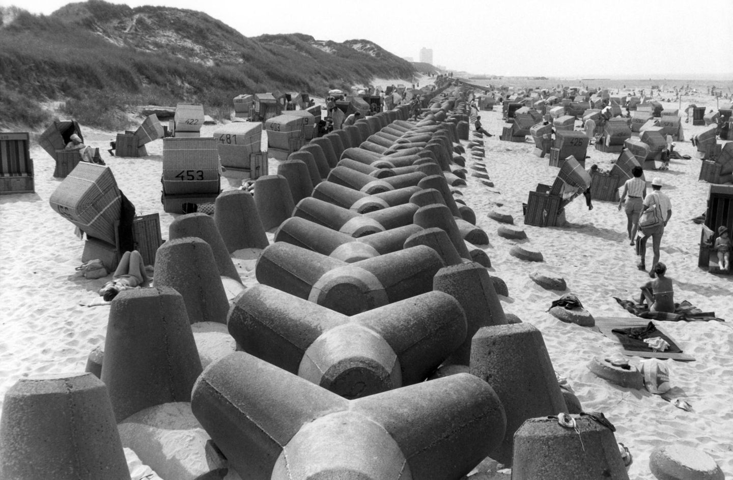 Betonklötze am Strand auf Sylt
