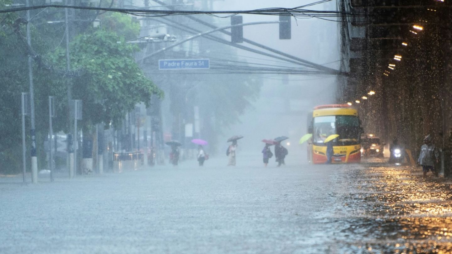 Überschwemmungen in der Hauptstadt Manila