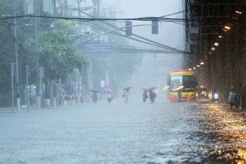 Überschwemmungen in der Hauptstadt Manila