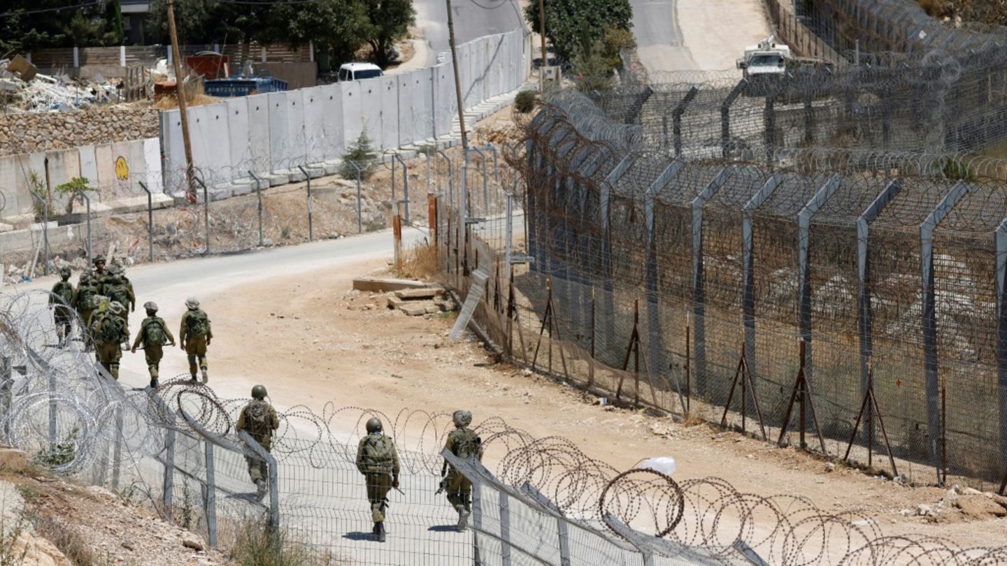 Israelische Soldaten an der Grenze zu Syrien