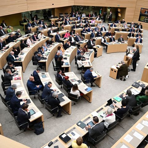 Der Landtag von Baden-Württemberg muss sich mit einer Hakenkreuz-Schmiererei befassen