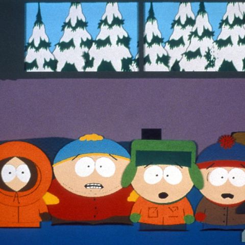 Kenny McCormick, Eric Cartman, Kyle Broslofski und Stan Marsh, die Hauptfiguren der Serie "South Park"