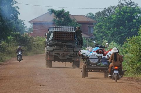 Wegen des Grenzkonfliktes müssen Menschen in Kambodscha und Thailand evakuiert werden