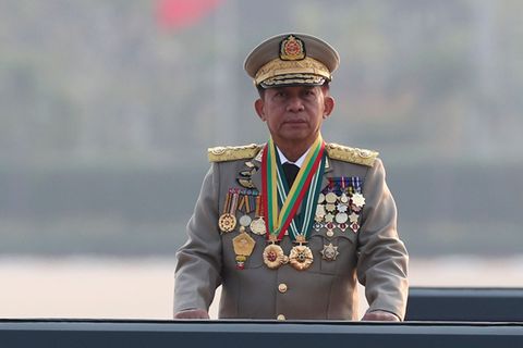 Myanmars Juntachef Min Aung Hlaing lobt Donald Trump für dessen "starke Führung"