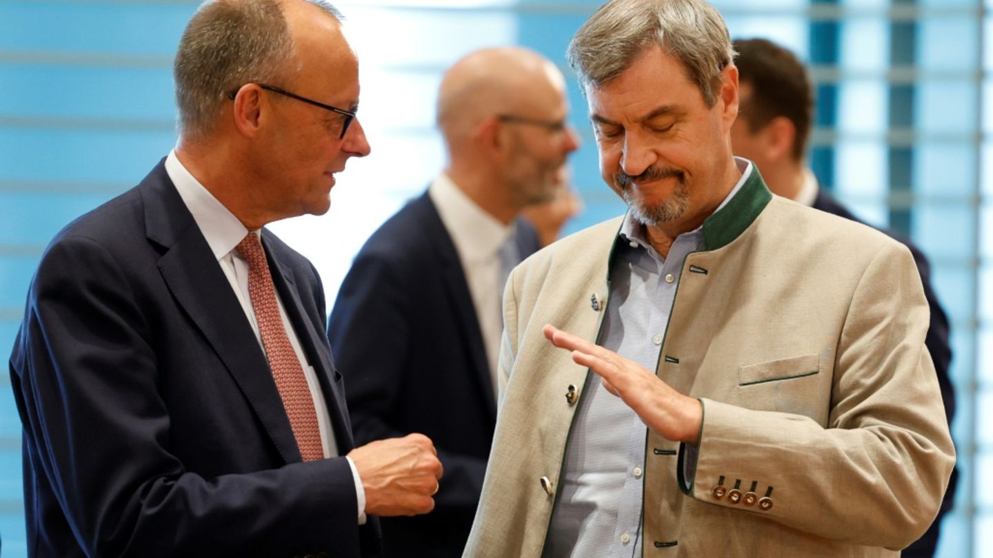 CDU-Chef Merz und CSU-Chef Söder