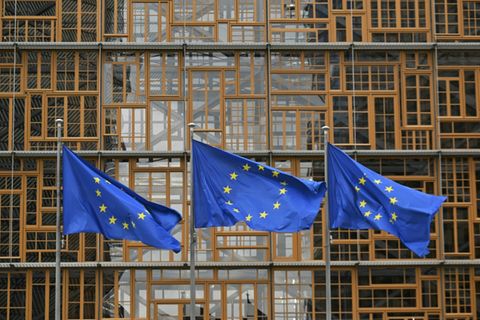 EU-Flaggen in Brüssel