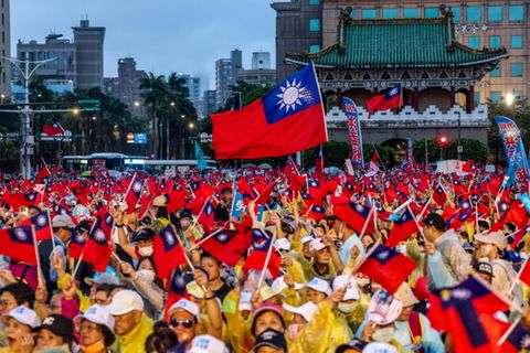 KMT-Unterstützer in Taipeh