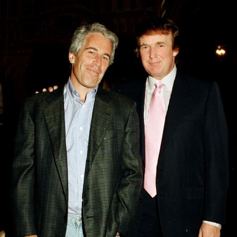 Mighty men among themselves: Jeffrey Epstein (left) and Donald Trump at a party in 1997 in Mar-A-Lago
