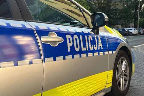 Ein Polizeiauto in Polen