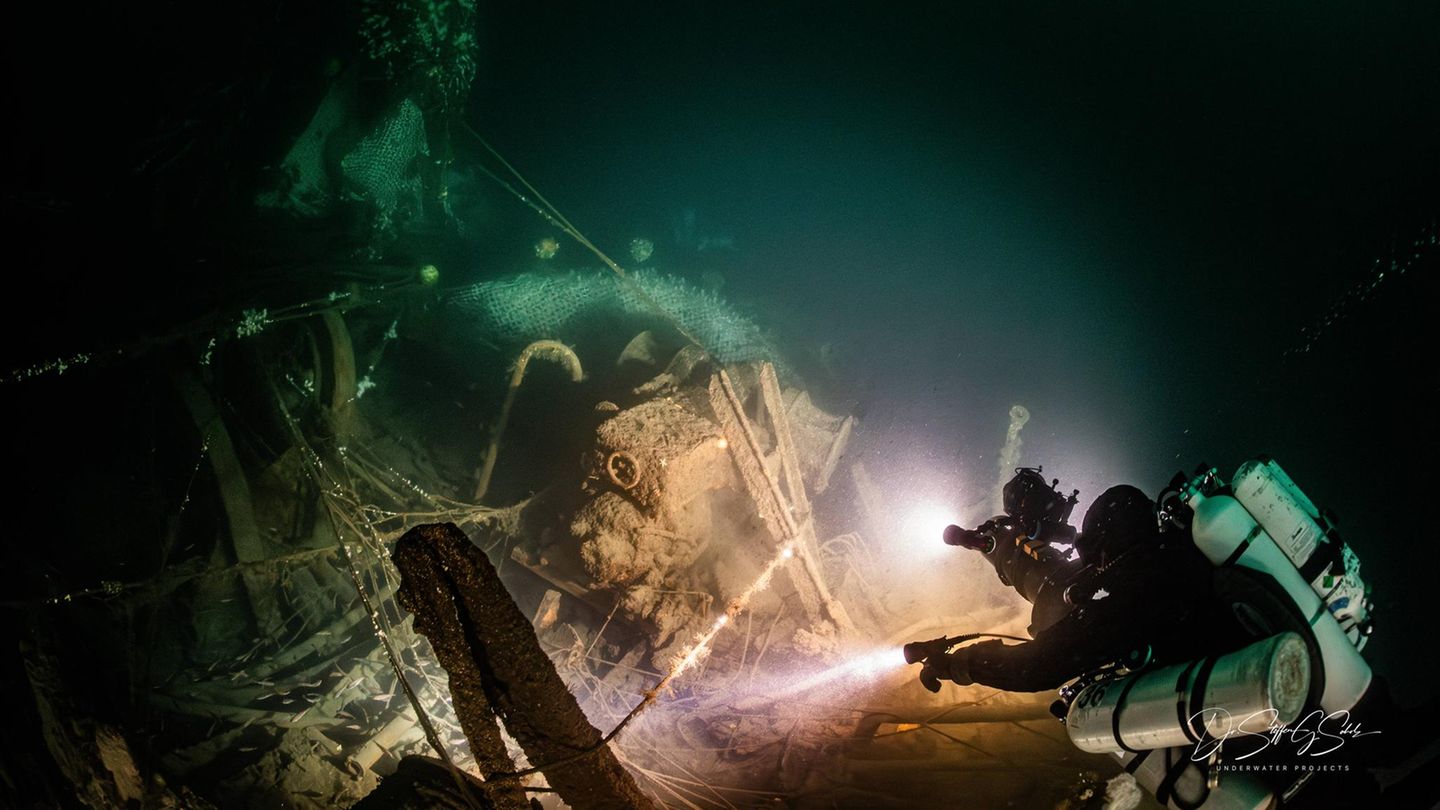 Das Schiffswrack der HMS Nottingham, ein Kreuzer aus dem Ersten Weltkrieg