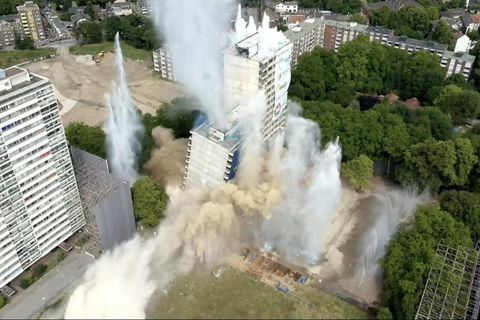 Duisburg: Dritter Weißer Riese in Hochweide abgerissen (Video)