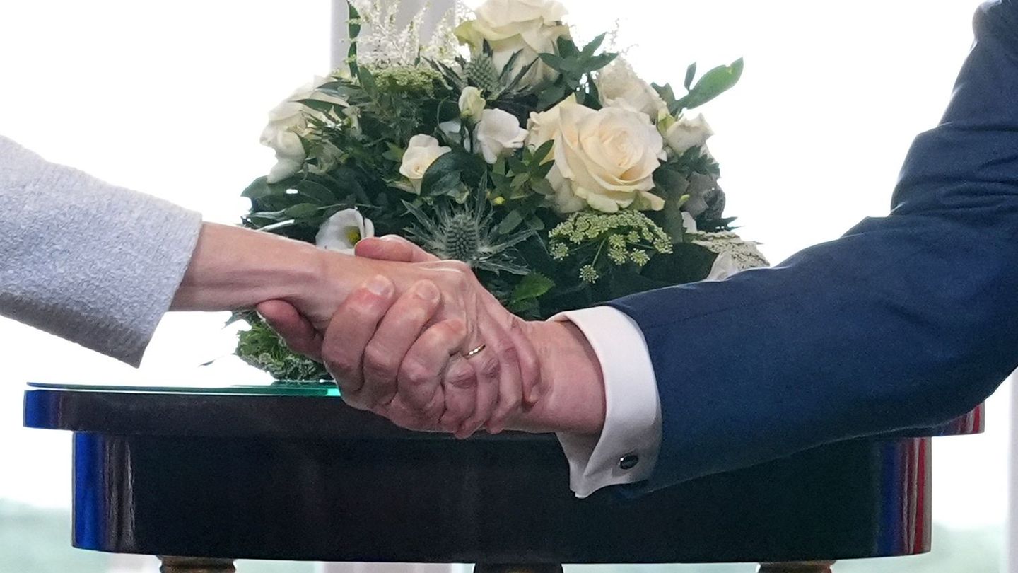 Donald Trump Handels Handshake Leyen