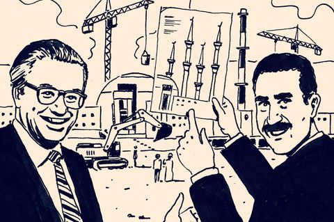 KWU-Boss Barthelt, Irans Atomchef Sahabi: Einvernehmen