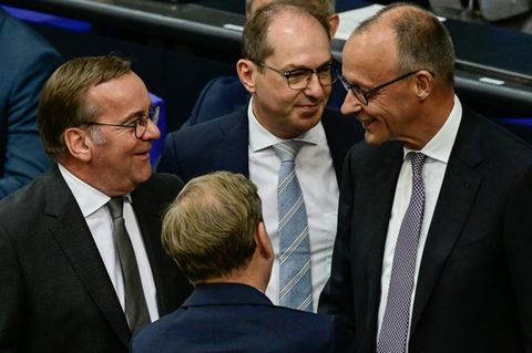 Minister Pistorius, Wadephul und Dobrindt, Kanzler Merz