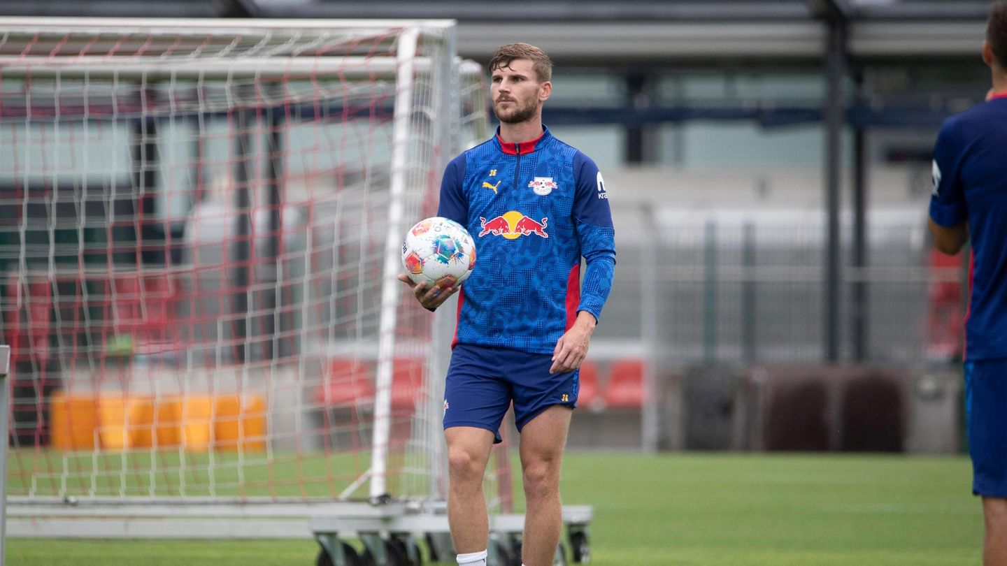 Timo Werner im Training von RB Leipzig