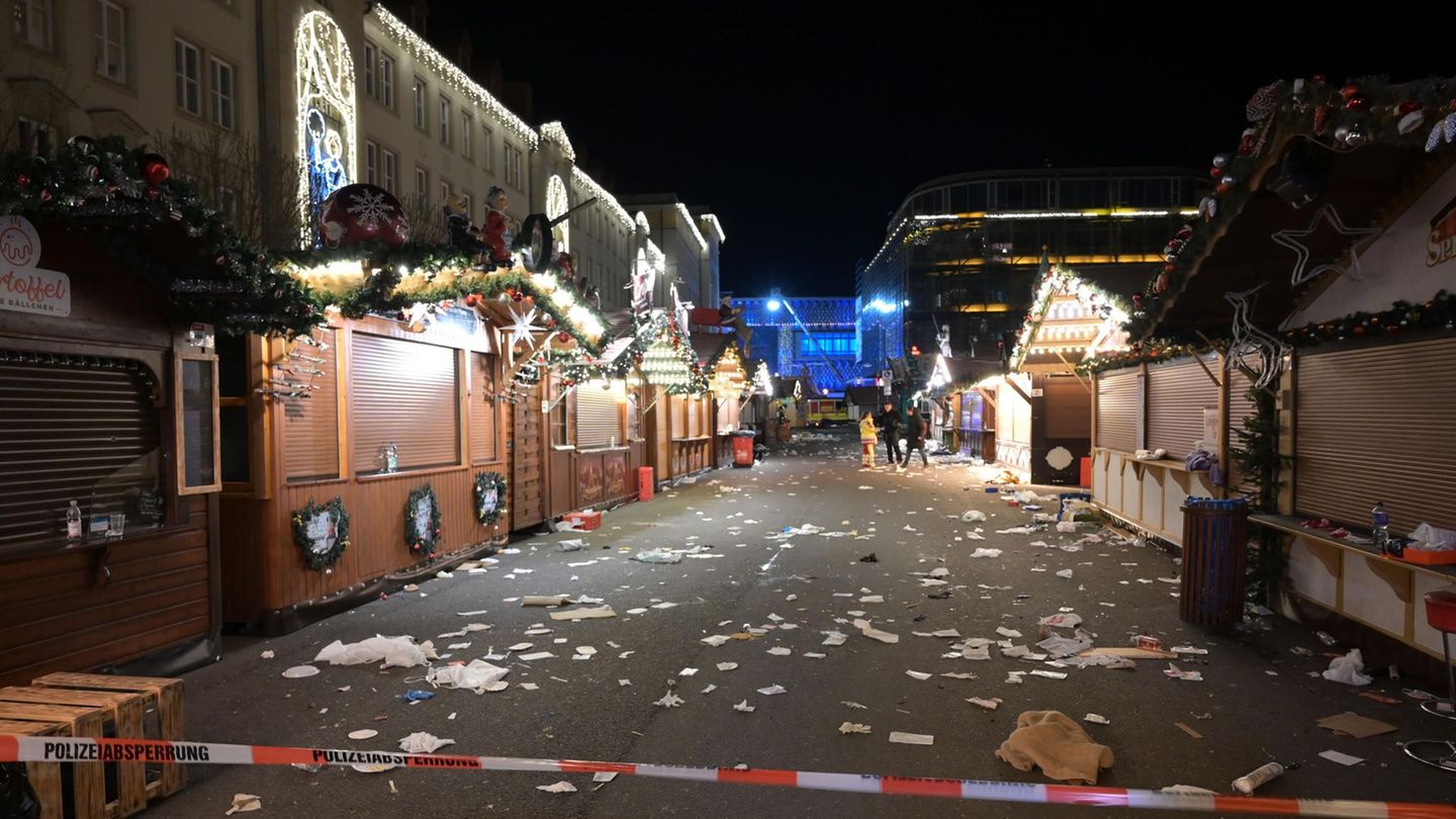 Auf dem Weihnachtsmarkt in Magdeburg fuhr ein Autofahrer am 20. Dezember 2024 in eine Menschengruppe