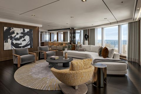 Wohnzimmer in der Skyview Suite