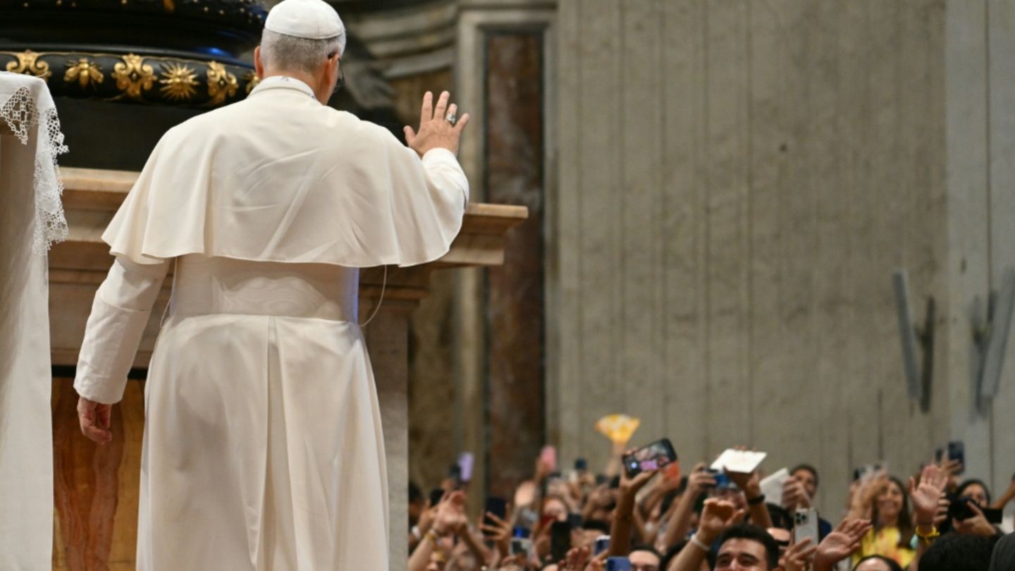 Papst Leo XIV. bei der Messe für Influencer