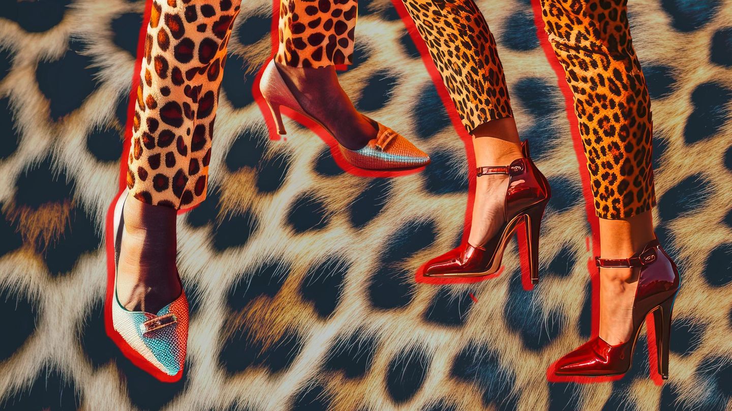 Leopardenprint-Hosen