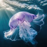 Ohrenqualle unter Wasser