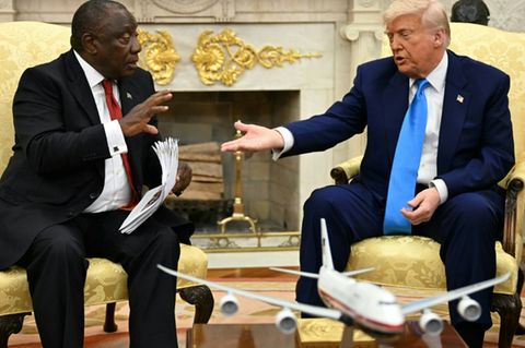 Trump (rechts) und Ramaphosa im Mai im Weißen Haus