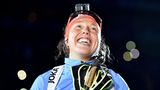 2019 beendet Dahlmeier im Alter von 25 Jahren ihre aktive Karriere. Hier strahlt sie bei ihrer emotionalen Abschiedsvorstellung beim Biathlon-Event auf Schalke