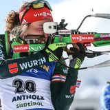 Laura Dahlmeier während dem Schießwettbewerb