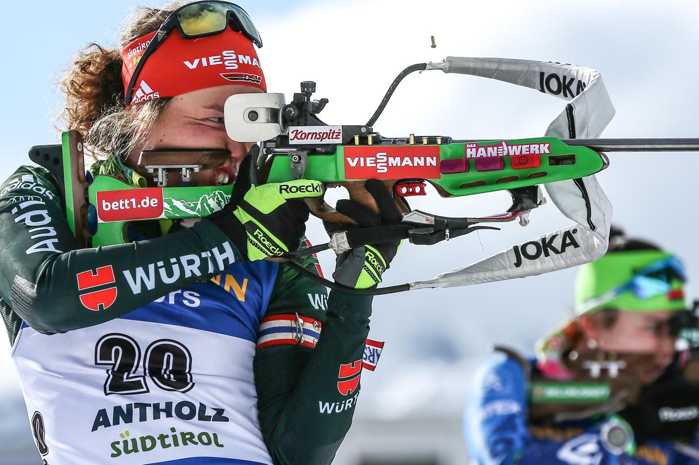 Laura Dahlmeier während dem Schießwettbewerb