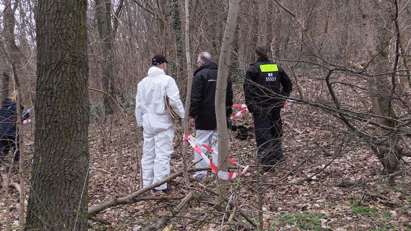 Kriminaltechniker sichern Spuren nach dem Fund eines Oberschenkels. Am Mittwoch ist der Fall Thema in der Sendung "Aktenzeichen XY ... ungelöst"