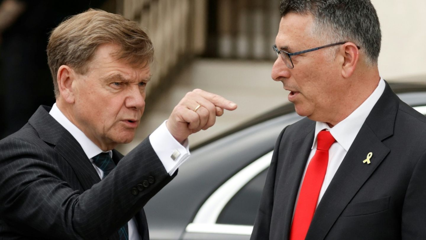 Wadephul und Saar bei einem Treffen in Berlin