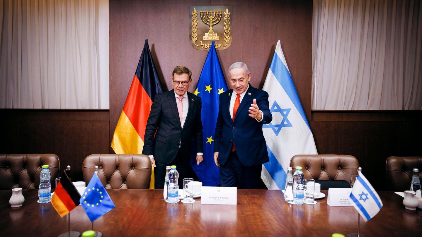 Johann Wadephul bei seinem Treffen mit Israels Regierungschef Benjamin Netanjahu