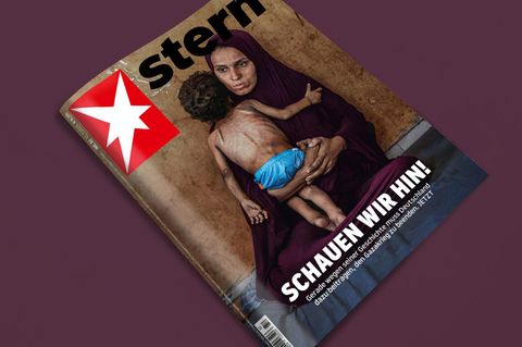 Das aktuelle stern-Cover zeigt eine Mutter aus Gaza, die ihr unterernährtes Kind auf dem Arm hält