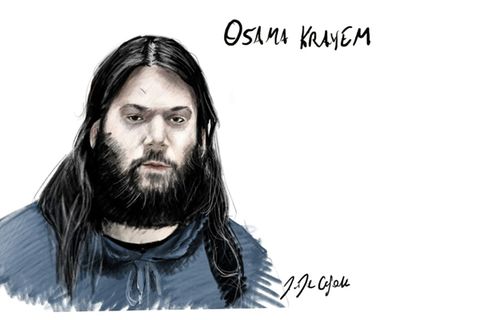 Osama Krayem (Gerichtszeichnung)