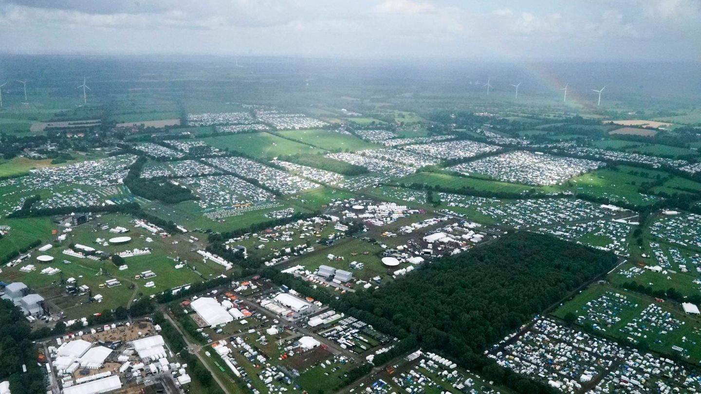 Das Festivalgelände von oben