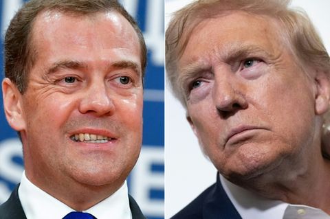 Dmitri Medwedew (l.) und Donald Trump (Fotomontage)