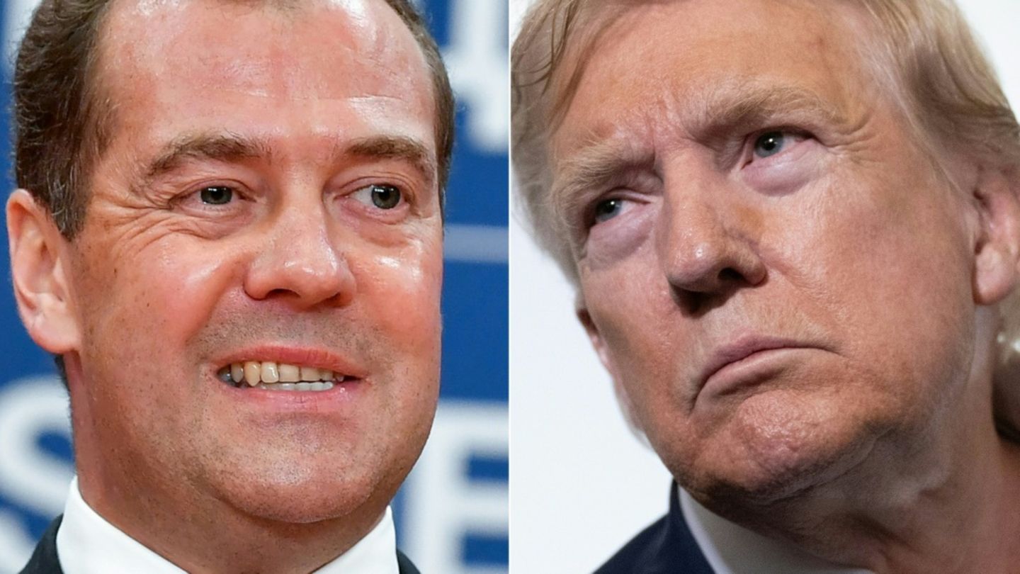 Dmitri Medwedew (l.) und Donald Trump (Fotomontage)